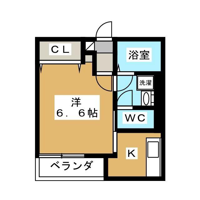 ポートロワ(1K/2階)の間取り写真