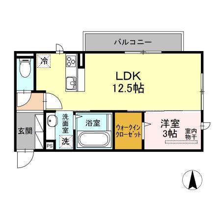 SAKURA(1LDK/2階)の間取り写真