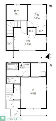 エクセルA棟(2SDK/1階)の間取り写真