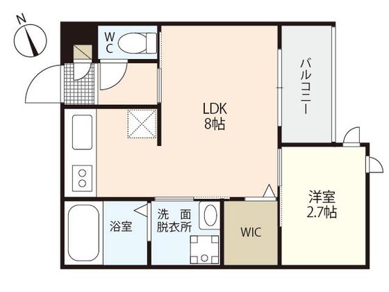 REGALEST 海田市駅前(1LDK/3階)の間取り写真