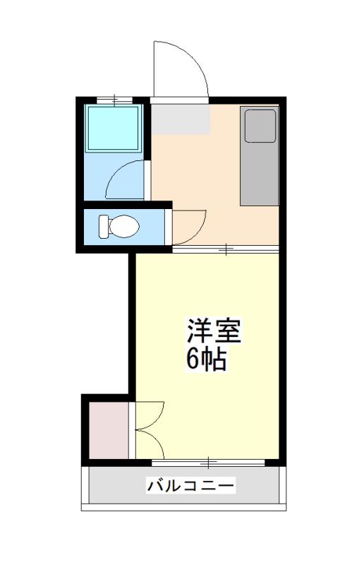 M&Mビル(1K/1階)の間取り写真