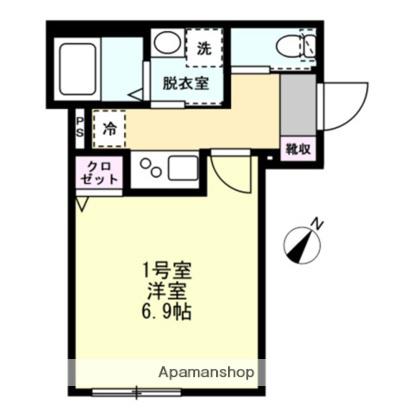 ベイルームプレミア金沢八景(1K/3階)の間取り写真