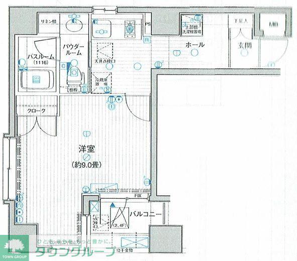 ラグジュアリーアパートメント御徒町(1K/2階)の間取り写真