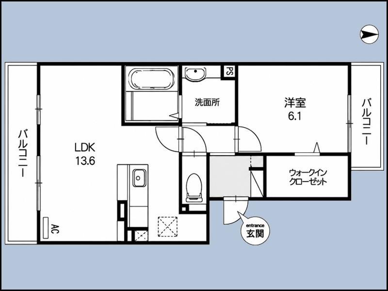 NAGOMIA(1LDK/1階)の間取り写真