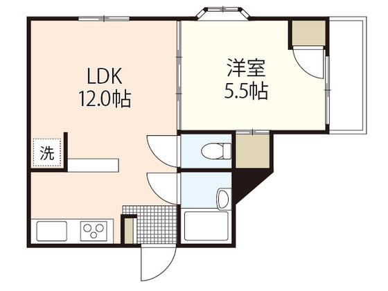 エイトバレー54(1LDK/6階)の間取り写真