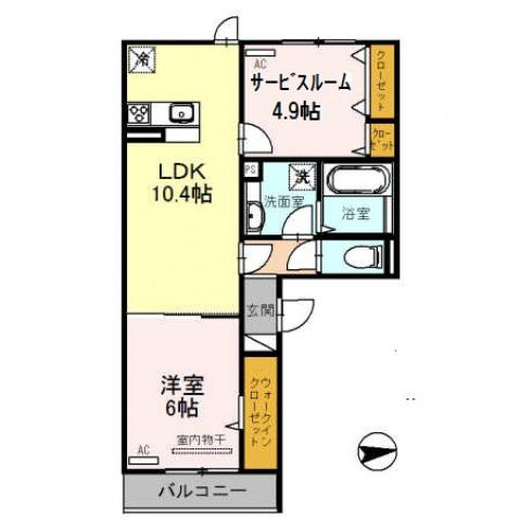 レオンガーデン LEON GARDEN(2LDK/3階)の間取り写真