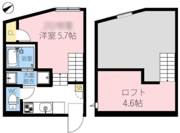 RIZEST張(ワンルーム/2階)の間取り写真
