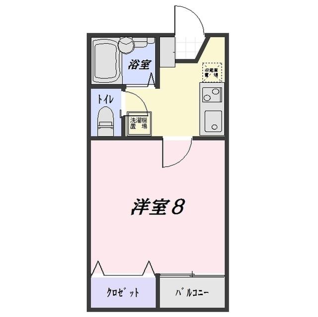 第2コーポケンモチ(1K/1階)の間取り写真