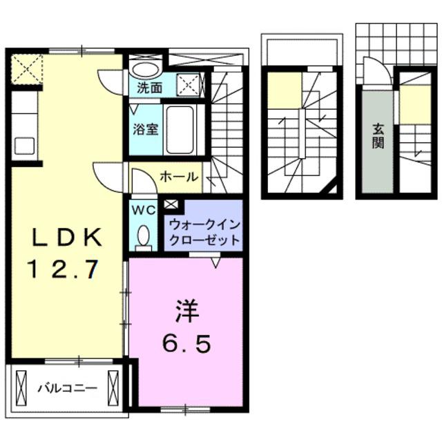 ベル・ショコラ(1LDK/3階)の間取り写真