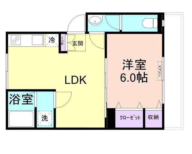 マンション有田(1LDK/3階)の間取り写真