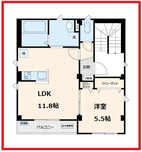 フジヒロ新小岩ビル(1LDK/4階)の間取り写真