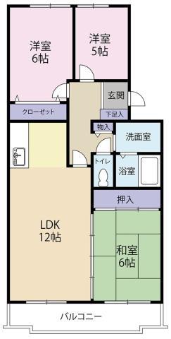 HELLO INGS(3LDK/1階)の間取り写真