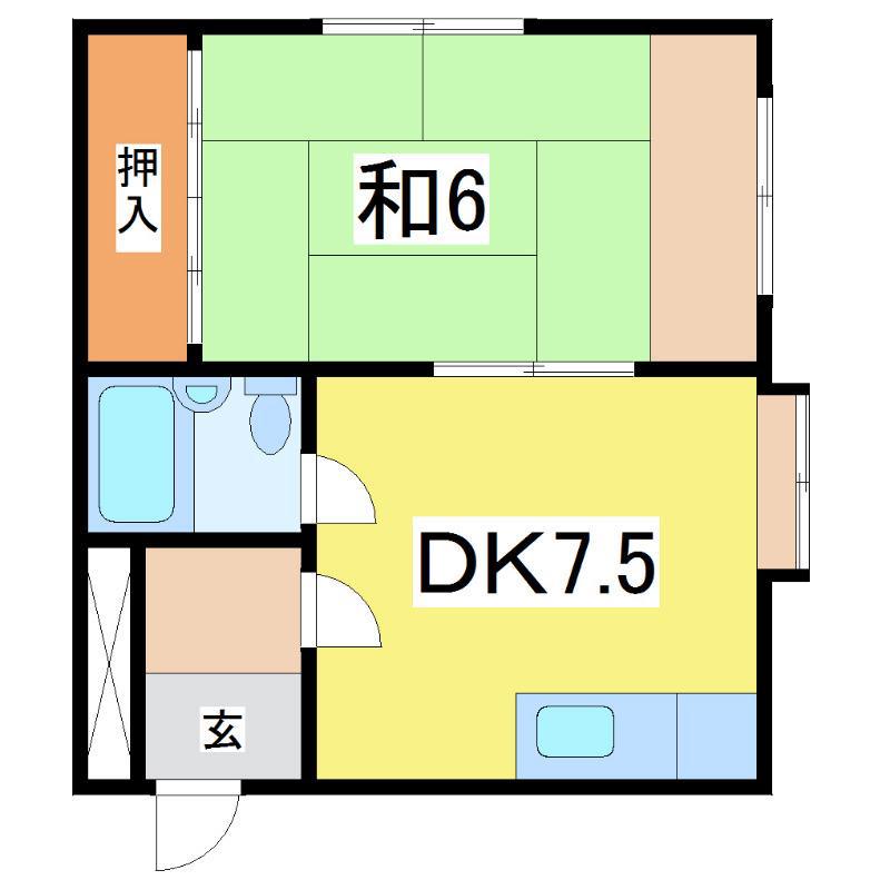 ロインジオ(1DK/5階)の間取り写真