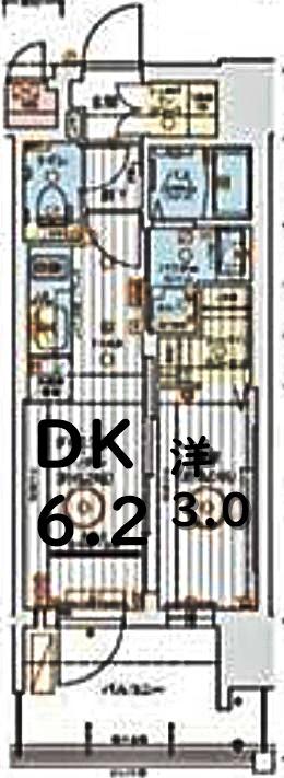 エステムコート名古屋セントリア(1DK/14階)の間取り写真
