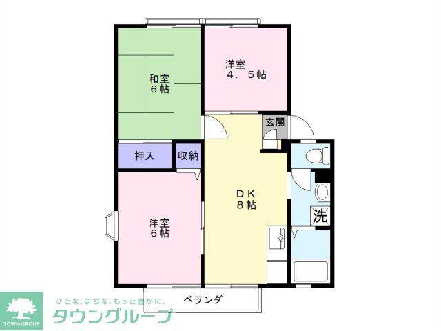 アシッドハウス(3DK/2階)の間取り写真