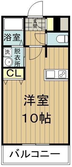 フラワーヴィレッジ(ワンルーム/2階)の間取り写真