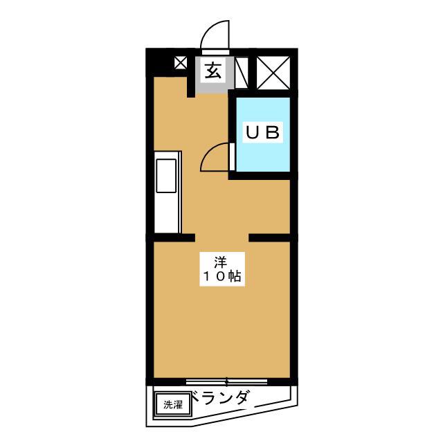 飯田ビル(ワンルーム/3階)の間取り写真
