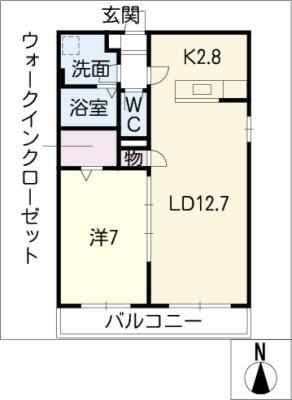 イーストメゾン A棟(1LDK/1階)の間取り写真