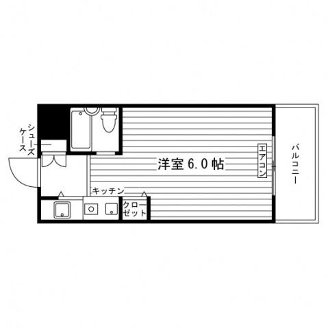 ルリテラス高井戸(ワンルーム/4階)の間取り写真