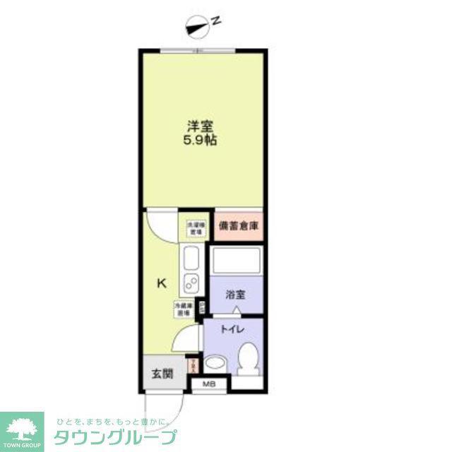 VISTA NAKANOーFUJIMICHO(1K/4階)の間取り写真