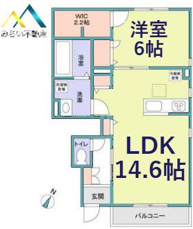 COMFORT TERRACE YOKOHAMA(1LDK/1階)の間取り写真