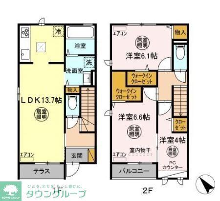 セイコーハイツ(3LDK/2階)の間取り写真