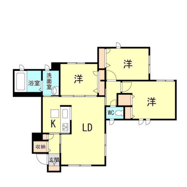 シャーメゾンK(3LDK/1階)の間取り写真