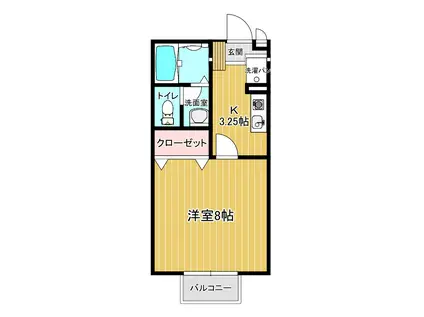 セジュール加茂川(1K/2階)の間取り写真