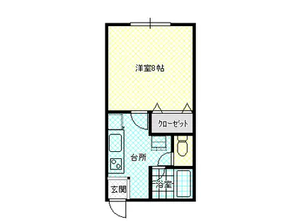 メゾン ユウ(1K/1階)の間取り写真