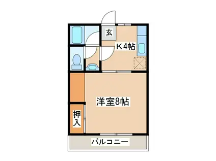 田代アパート(1K/2階)の間取り写真