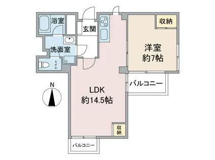 八事ハイツ(1LDK/3階)の間取り写真
