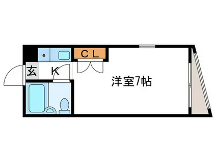 桂・マ・シャンブルMK(ワンルーム/3階)の間取り写真