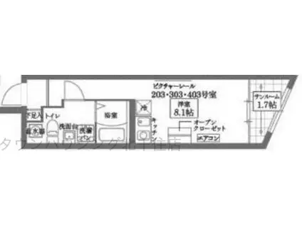 COCOCUBE北千住II(ワンルーム/5階)の間取り写真