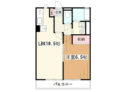 ブライト小平(1LDK/2階)の間取り写真