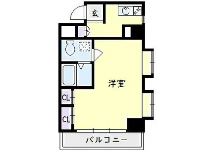 ライオンズマンション平塚宝町(1K/5階)の間取り写真