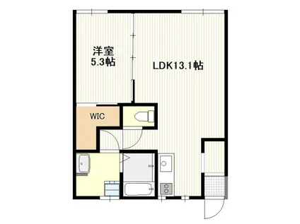 金本アパート(1LDK/1階)の間取り写真