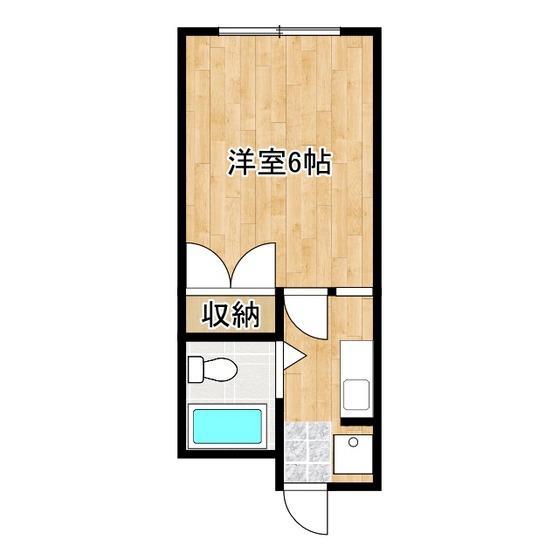 昇雲荘(1K/1階)の間取り写真