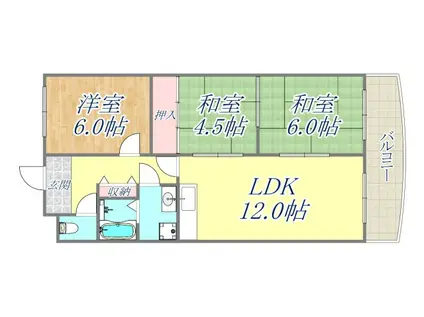 コートウィスタリア(3LDK/3階)の間取り写真