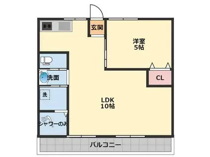 オレンジハイツ(1LDK/2階)の間取り写真