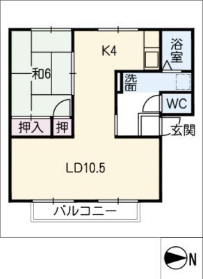 サンライフファミリー(1LDK/2階)の間取り写真