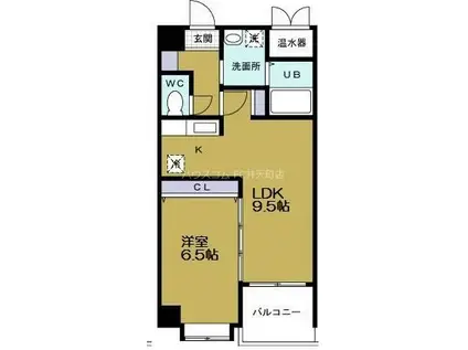 グリーンヴィラ(1LDK/4階)の間取り写真