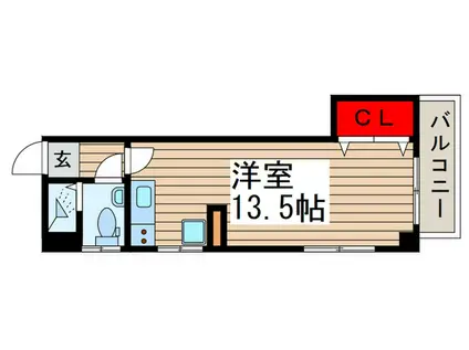 大川ビル(ワンルーム/3階)の間取り写真