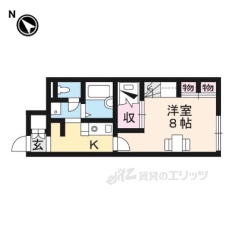 レオパレスとよさと(1K/1階)の間取り写真