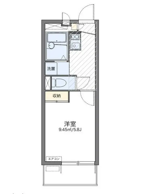 レオパレスホワイトヒルズII 3階階 間取り