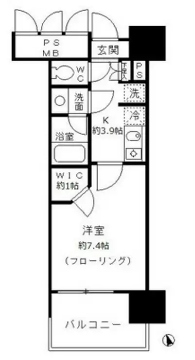 フォンテーヌ芝浦 2階階 間取り