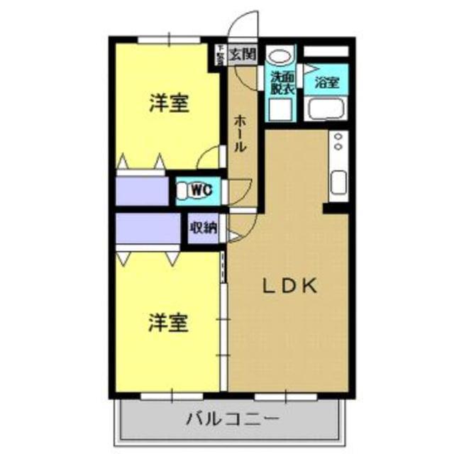 リバティゾーン(2LDK/3階)の間取り写真