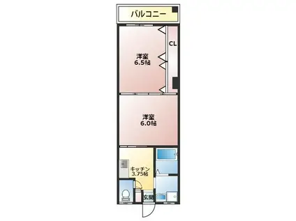 マ・メゾン(2K/1階)の間取り写真