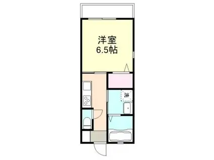 COURT CLAN A(1K/2階)の間取り写真