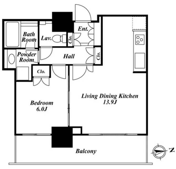 リエトコートアルクスタワー 10階階 間取り