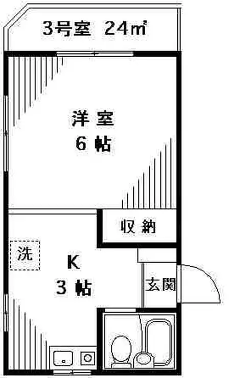 ファミール中町B棟 3階階 間取り